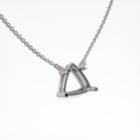 14K White Gold Solitaire Necklace Setting Image
