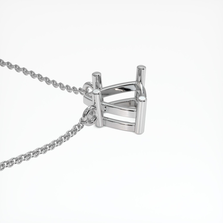 14K White Gold Solitaire Necklace Setting