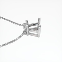 18K White Gold Solitaire Necklace Setting Image