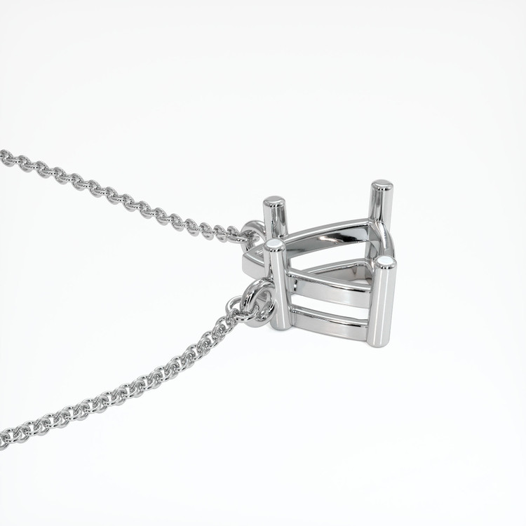 18K White Gold Solitaire Necklace Setting