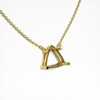 10K Yellow Gold Solitaire Necklace Setting Image