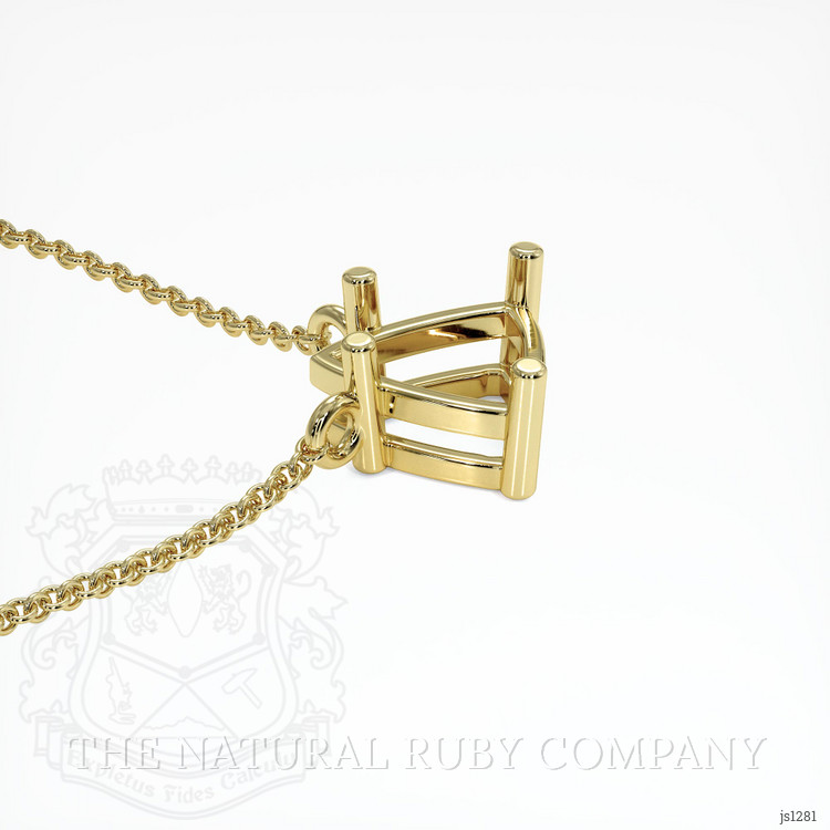 14K Yellow Gold Solitaire Necklace Setting