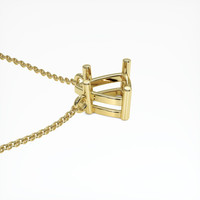 18K Yellow Gold Solitaire Necklace Setting Image