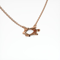14K Rose Gold Solitaire Necklace Setting Image
