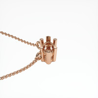 14K Rose Gold Solitaire Necklace Setting Image
