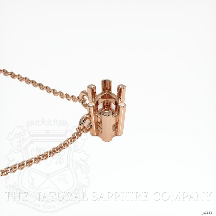 14K Rose Gold Solitaire Necklace Setting