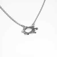 14K White Gold Solitaire Necklace Setting Image