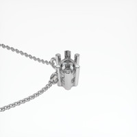 14K White Gold Solitaire Necklace Setting Image