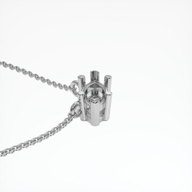 14K White Gold Solitaire Necklace Setting