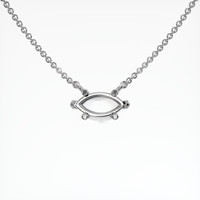 18K White Gold Solitaire Necklace Setting Video