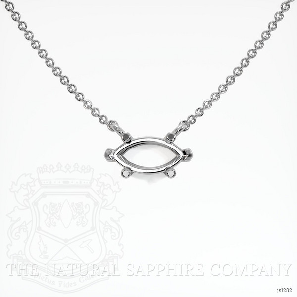  Emerald Necklace 1.95 Ct. 18K White Gold