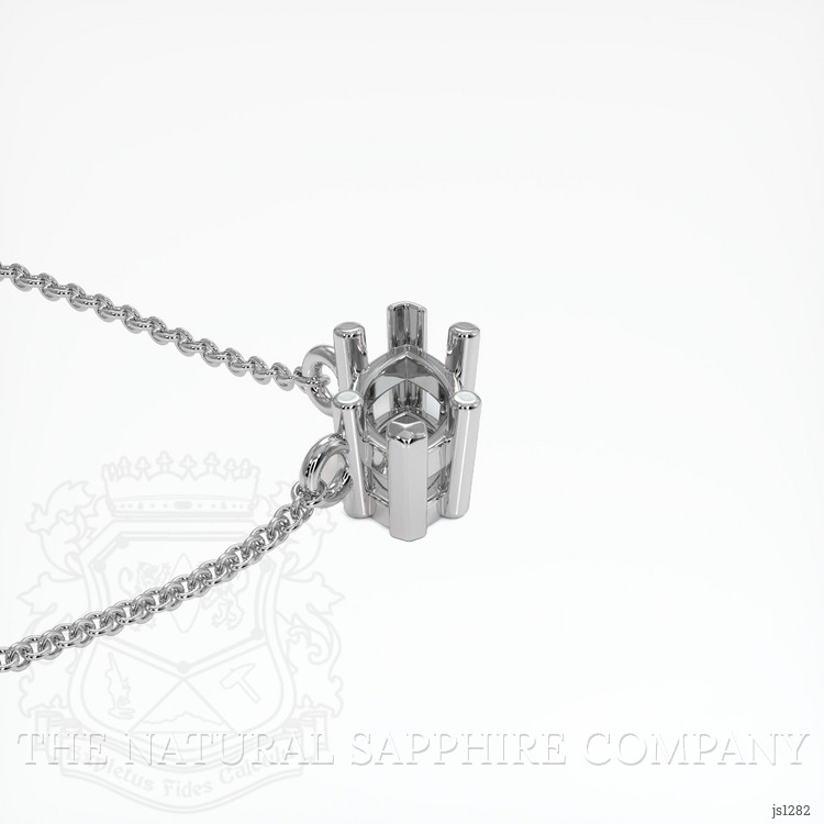 18K White Gold Solitaire Necklace Setting