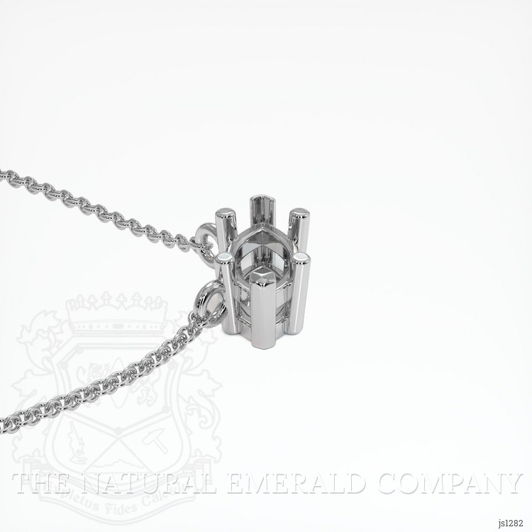 18K White Gold Solitaire Necklace Setting