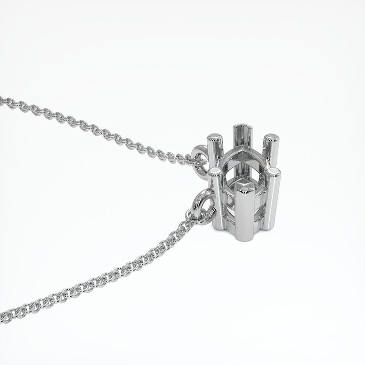 18K White Gold Solitaire Necklace Setting
