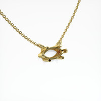 10K Yellow Gold Solitaire Necklace Setting Image