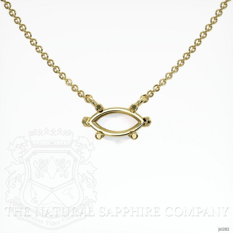 14K Yellow Gold Solitaire Necklace Setting