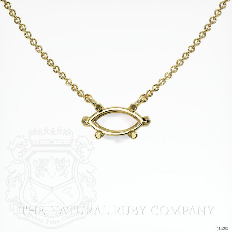 14K Yellow Gold Solitaire Necklace Setting