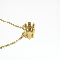 14K Yellow Gold Solitaire Necklace Image
