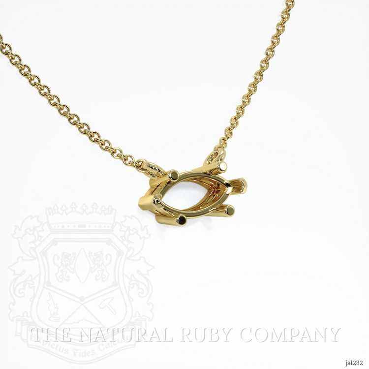 18K Yellow Gold Solitaire Necklace Setting