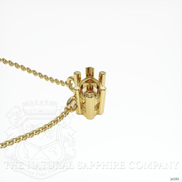 18K Yellow Gold Solitaire Necklace Setting
