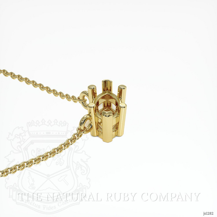 18K Yellow Gold Solitaire Necklace Setting