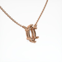 14K Rose Gold Solitaire Necklace Setting Image