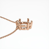 14K Rose Gold Solitaire Necklace Setting Image