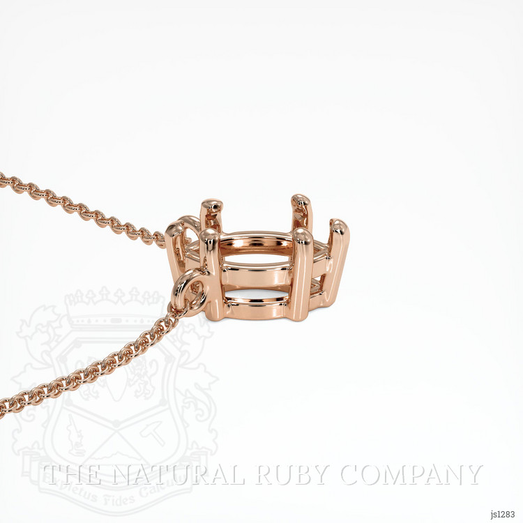 14K Rose Gold Solitaire Necklace Setting