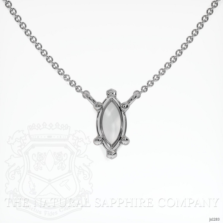 Silver Solitaire Necklace Setting