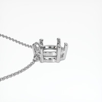 10K White Gold Solitaire Necklace Setting Image