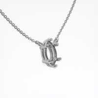 14K White Gold Solitaire Necklace Setting Image