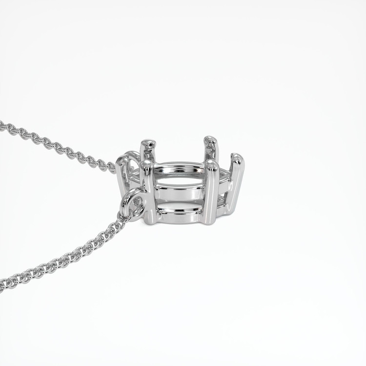 14K White Gold Solitaire Necklace Setting