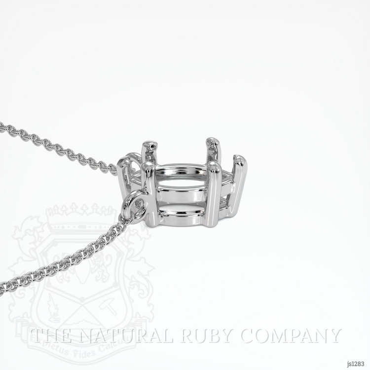 14K White Gold Solitaire Necklace Setting