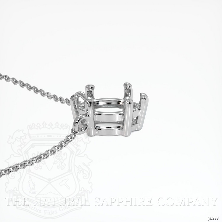 14K White Gold Solitaire Necklace Setting