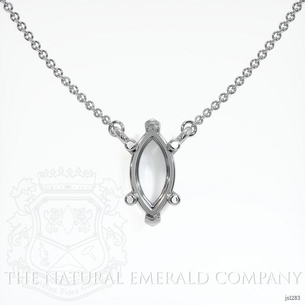  Emerald Necklace 0.70 Ct. 18K White Gold