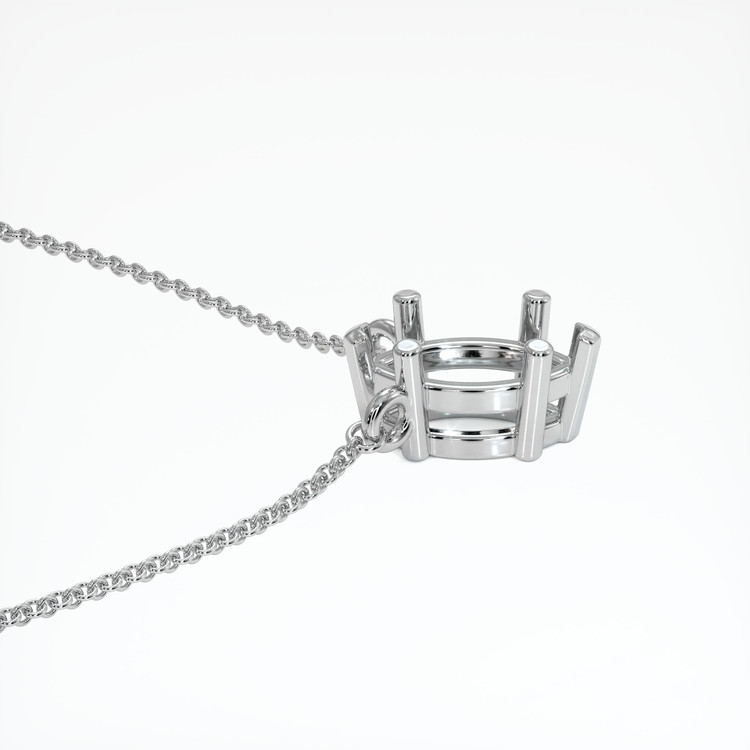 18K White Gold Solitaire Necklace Setting