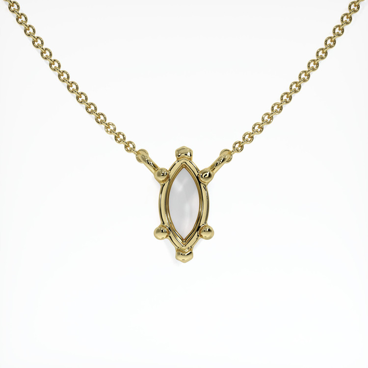 14K Yellow Gold Solitaire Necklace Setting