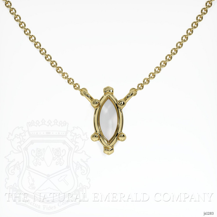 Solitaire Emerald Necklace 1.11 Ct., 18K Yellow Gold