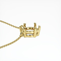 18K Yellow Gold Solitaire Necklace Setting Image