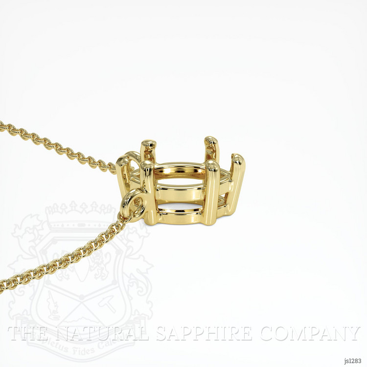 18K Yellow Gold Solitaire Necklace Setting