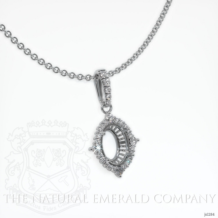 Platinum 950 Halo Pendant Setting