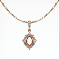 14K Rose Gold Halo Pendant Setting Video