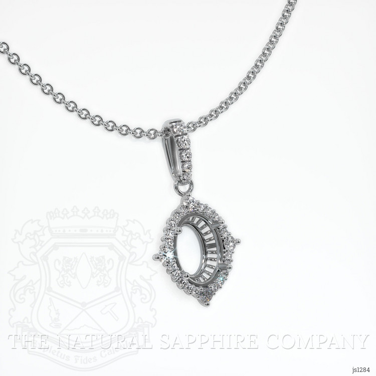 Silver Halo Pendant Setting