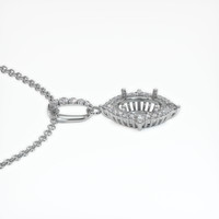 10K White Gold Halo Pendant Setting Image