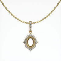 14K Yellow Gold Halo Pendant Setting Video