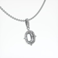 10K White Gold Halo Pendant Setting Image