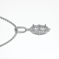 10K White Gold Halo Pendant Setting Image