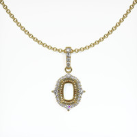 14K Yellow Gold Halo Pendant Setting Video