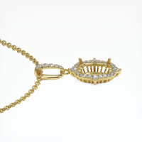 14K Yellow Gold Halo Pendant Setting Image