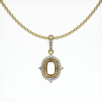 18K Yellow Gold Halo Pendant Setting Video